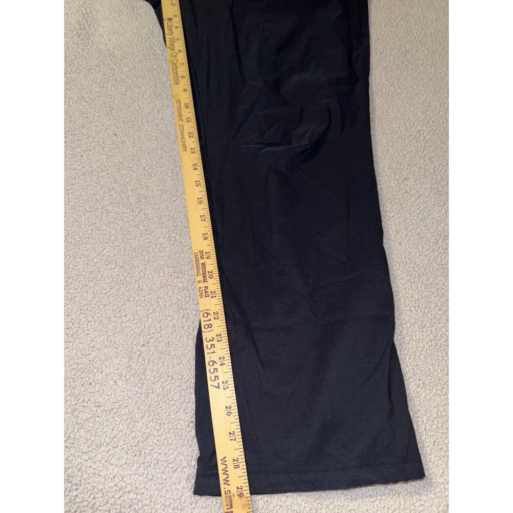 ORVIS Fleece Lined Pants Black Stretch Men's Size 40x30 Fishing Water Repellent